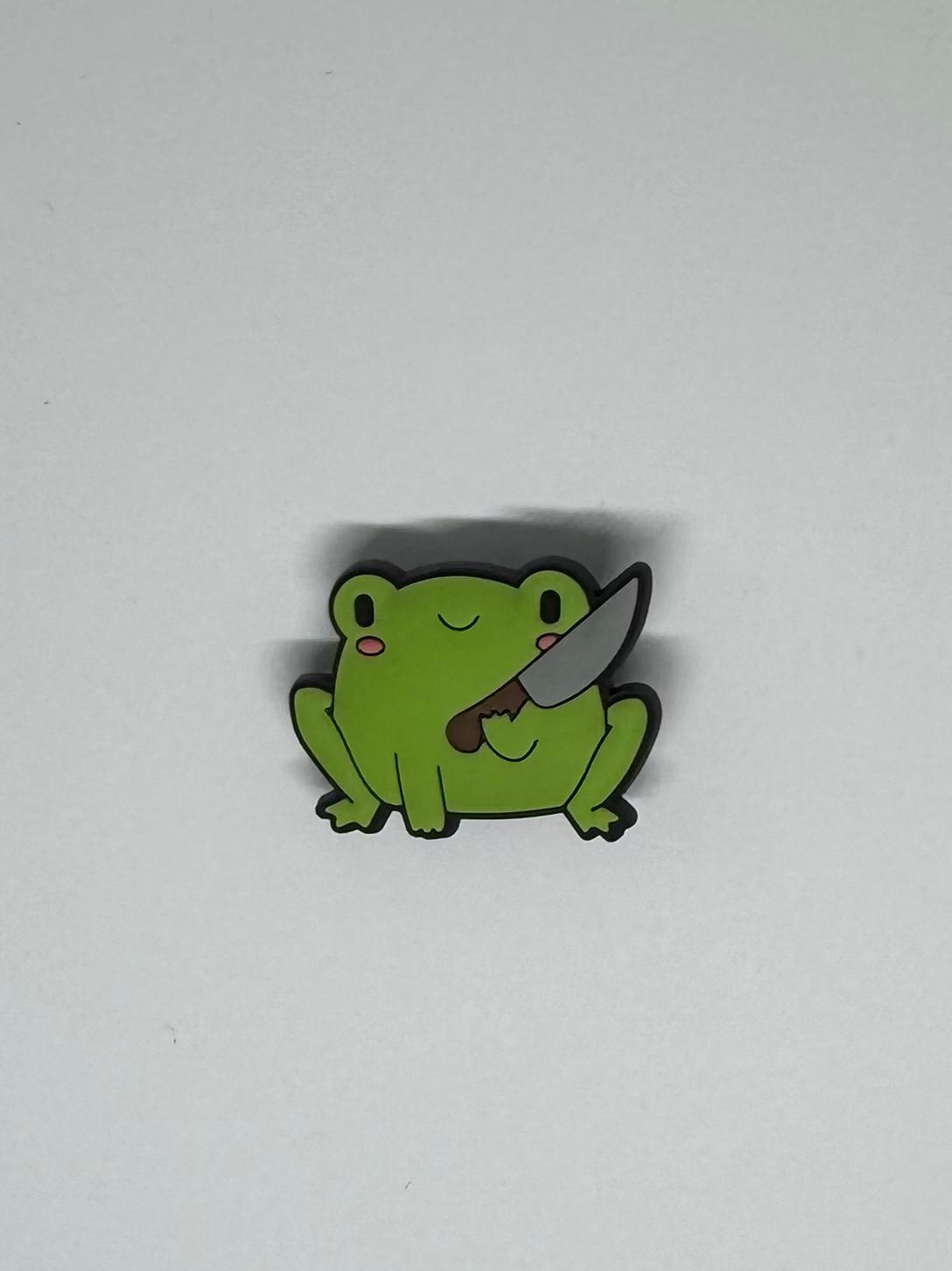 Frog with a Knife Charm