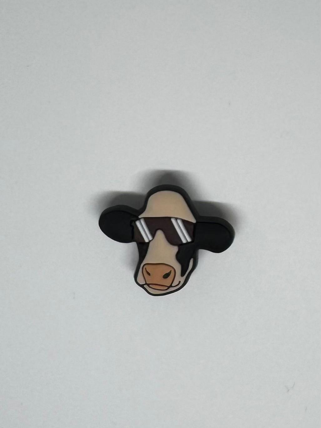 Cow with Glasses Charm