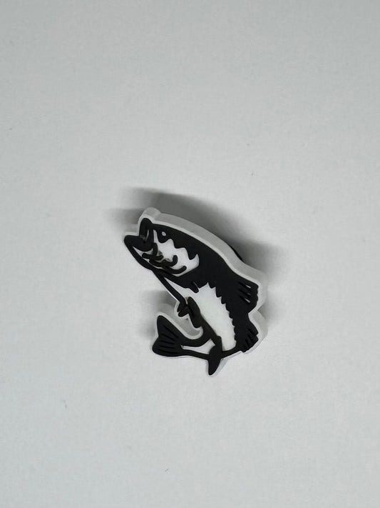 Black & White Fish Charm