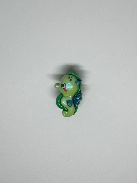 Green Seahorse Charm