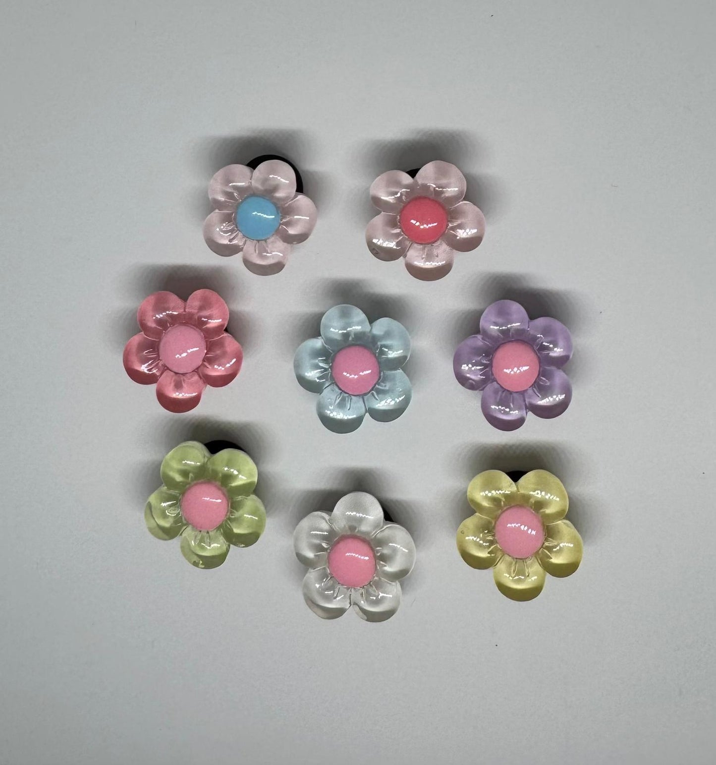 Clear Flower Charms