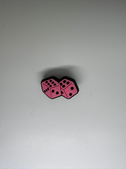Pink Dice Charms