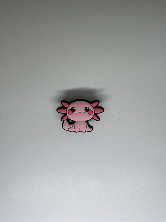 Sitting Pink Axolotl Charm