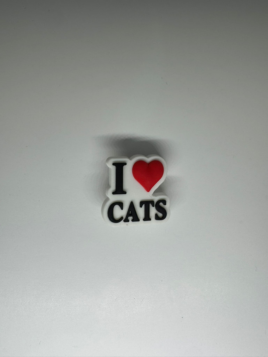 I Love Cats Charm
