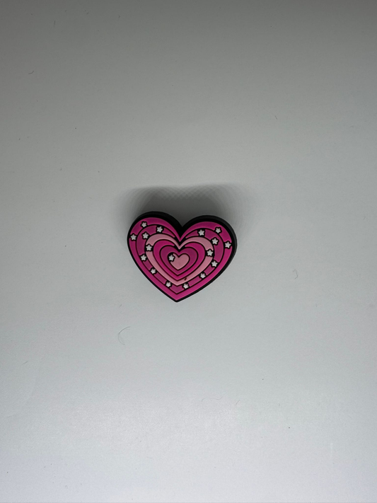 Pink Sparkle Heart Charm