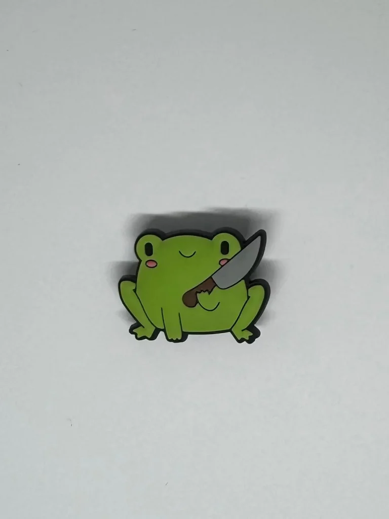 Frog w a Knife Charm
