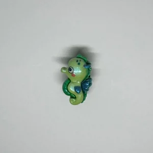 Green Seahorse Charm