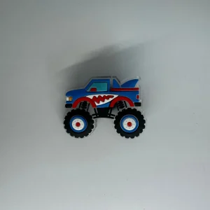 Blue Monster Truck w Shark Teeth Charm
