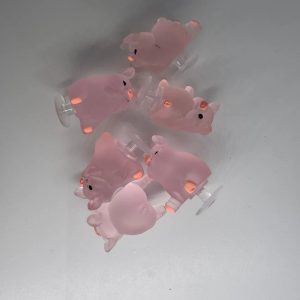 Glow in the Dark Pink Piggy Charms