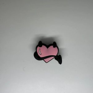 Pink Devil Heart Charm
