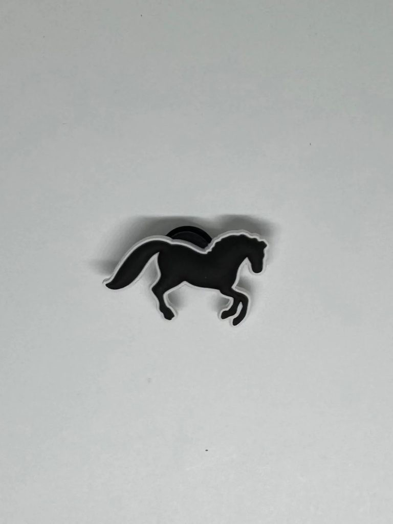 Black and White Horse Charm