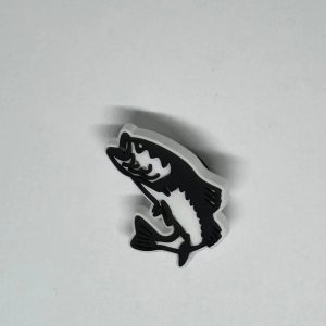 Black & White Fish Charm